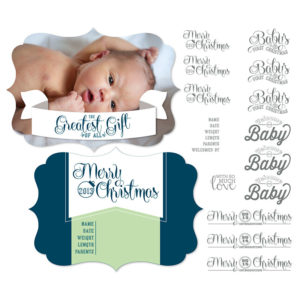 Baby's First Christmas Shaped Postcard